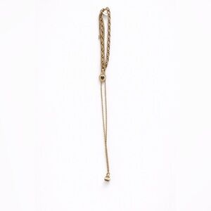 Elegant Gold Layered Heart & Emerald Shaped Pendants Necklace